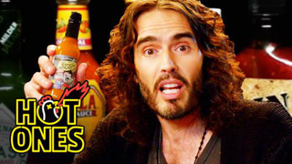 Russell Brand dishes on Trump while eating vegan wings in this <i>Hot Ones</i> exclusive